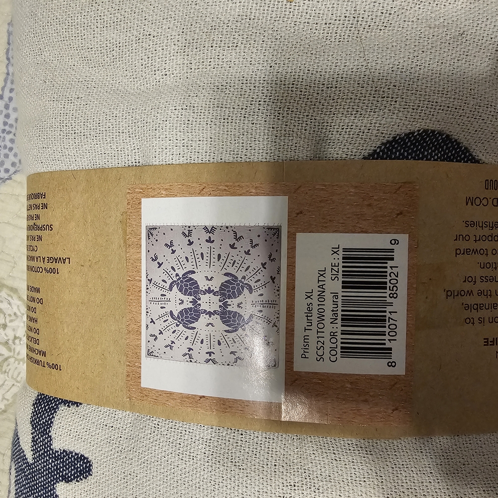 Prism Turtles XL Blanket - Navy and Cream